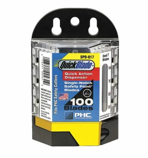 Pacific Handy Cutter B11206-7 Quickblade Dispenser with SP-017 Safety Utility Blades