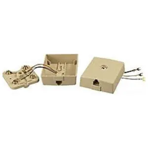 Allen Tel AT214B4 Surface Mount Phone Jack with Spade Tipped Leads 6-Position 4-Conductor