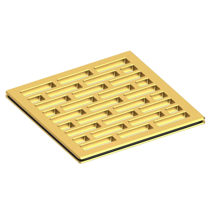 Brass Tech 233-406/04 Newport Brass Tub & Shower 4 SQ SHWR DRN PSBR