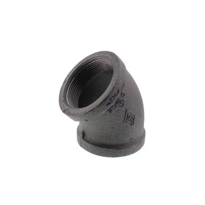 Malleable Fittings ZMBL4510 3 in Black Malleable 45 Deg Elbow