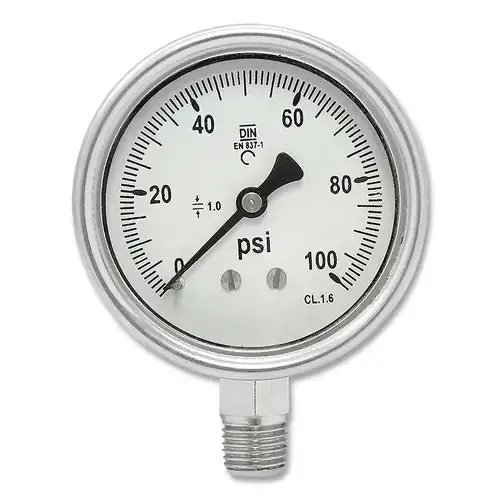 Best Welds MIPSB25100 Pressure Gauge 2-1/2 inches 100 psi