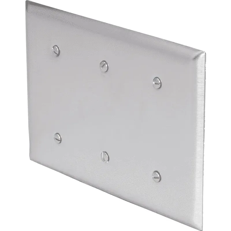 Pass & Seymour SS34 3-Gang Stainless Steel Wall Plate Blank