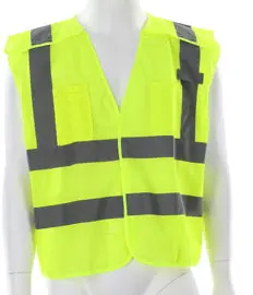 MCR Safety CL2ML2L Luminator Standard Safety Vest Large Fluorescent Lime