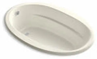 Kohler 6346-96 Sunward 66 x 42 in. Soaker Drop-In Bathtub with End Drain in Biscuit