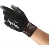 Ansell 205652 HyFlex Size 8 Plastic Glove in Black, Grey and White