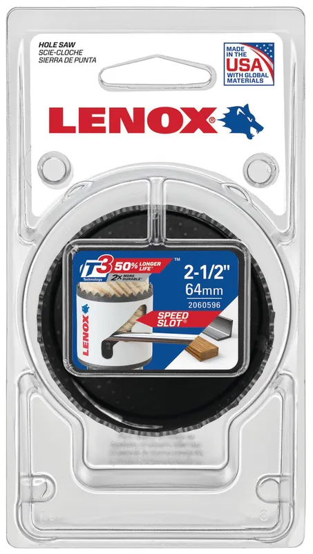 Lenox 2060596 Bi-Metal Hole Saw 2-1/2 in Diameter
