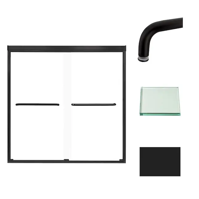 Zhongshan Donghao Hardware Co. CBP606006C-MB Shower Door 60x60 Clear Glass