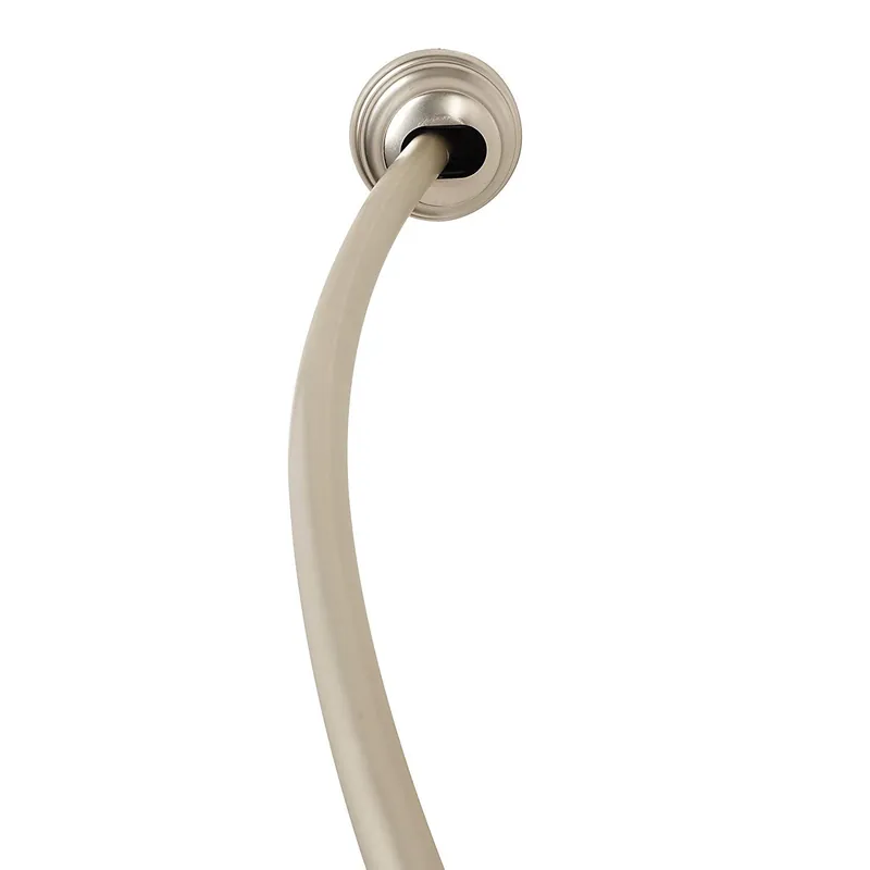 Zenith Home Corp 35633BNP Shower Rod Nickel Curved Tension 50in to 72in