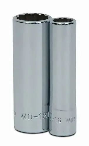 Williams Tools MD-1210 Non-Impact Socket - Imperial, Standard Deep Shaft Style, 1/4 in Drive Size, 12 PT