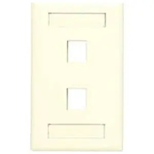 Allen Tel AT70-2-09 Versatap Faceplate with I.D. Windows 2-Port Ivory