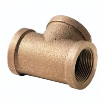 Brass Ftg XNL106-04 Straight Pipe Tee 1/4 in FNPT 125 lb