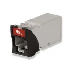 Siemon Z6-03 Copper, Outlet, ZMAX, UTP, Category 6, RJ45, Hybrid, Red, Tool-Less, T568A/B