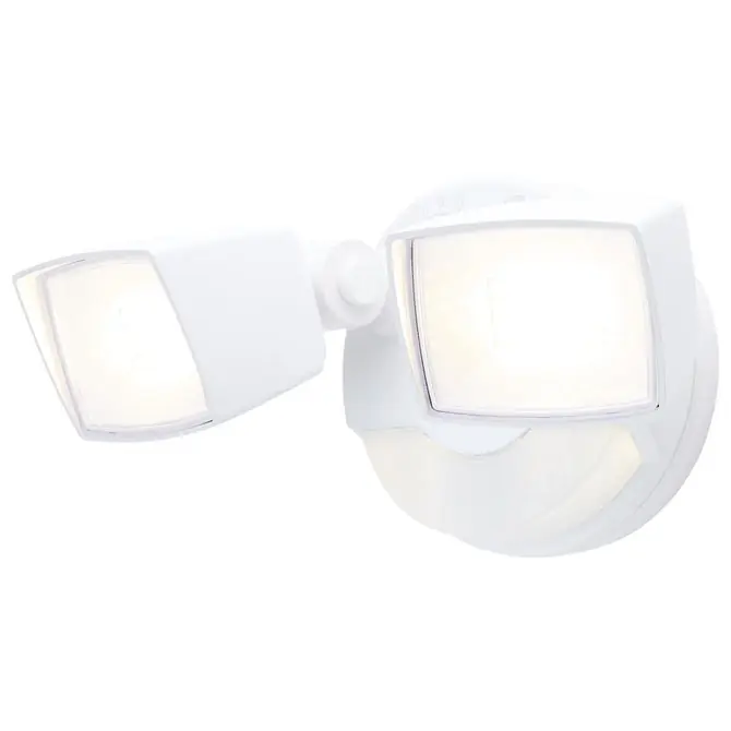 Satco 65-997 LED Security Light with Nightlight PIR Sensor Dual Head