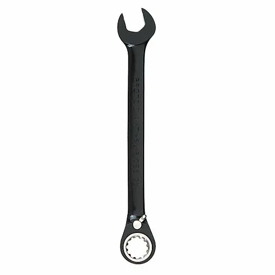 Proto JSCV16 Black Chrome Combination Reversible Ratcheting Wrench 1/2 - Splin