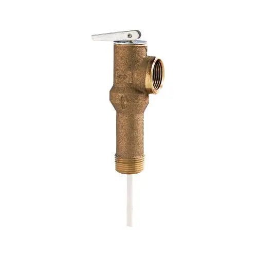 Watts LFLL100XL Lead-Free Extended Shank Temperature and Pressure Relief Valve 150/210