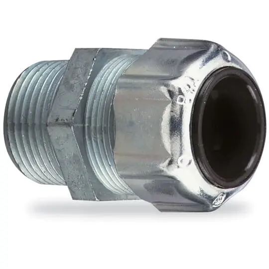 T&B IND FITTING 2545 Liquidtight Strain Relief Cord Connector 1 Inch Straight Cord Range 0.625 to 0.750 Inch - Pack of 100