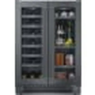 Avallon AWBC242GGFDBLSS 24 Under Counter Black Stainless Wine and Beverage Cooler