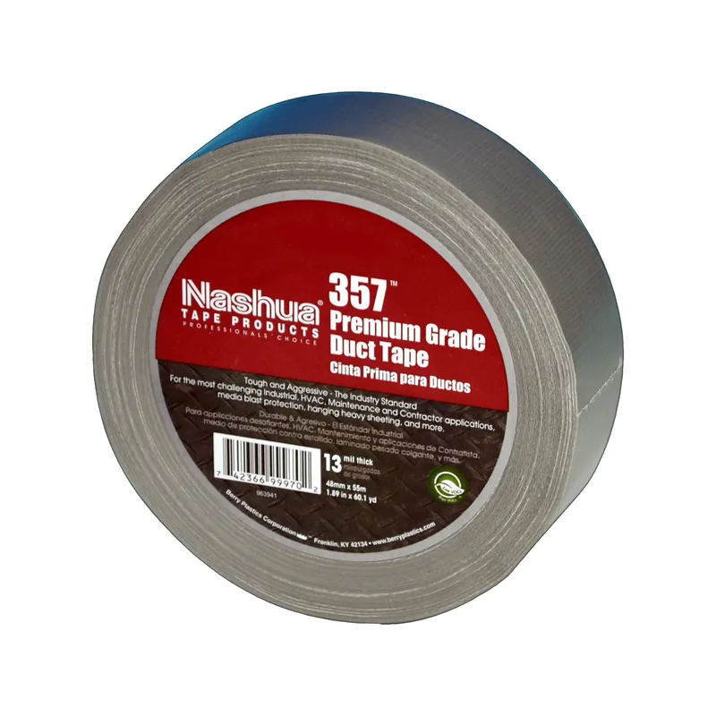 BERRY 1086141 357 Premium Grade Duct Tape, Silver, UL 723, 13 mil Thickness, For HVAC Use, 2438