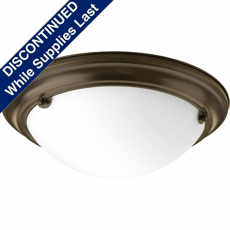 Progress Lighting P3480-20 Two-light Close-to-Ceiling Fixture with Satin White Glass