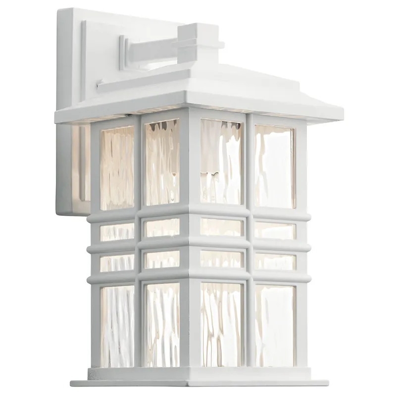 Kichler 49829WH Beacon Square Outdoor Wall 1Lt Power