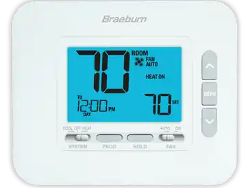 Braeburn 2030 Economy Series 7 Day 5-2 Day or Non-Programmable for Single Stage Conventional or Heat Pump