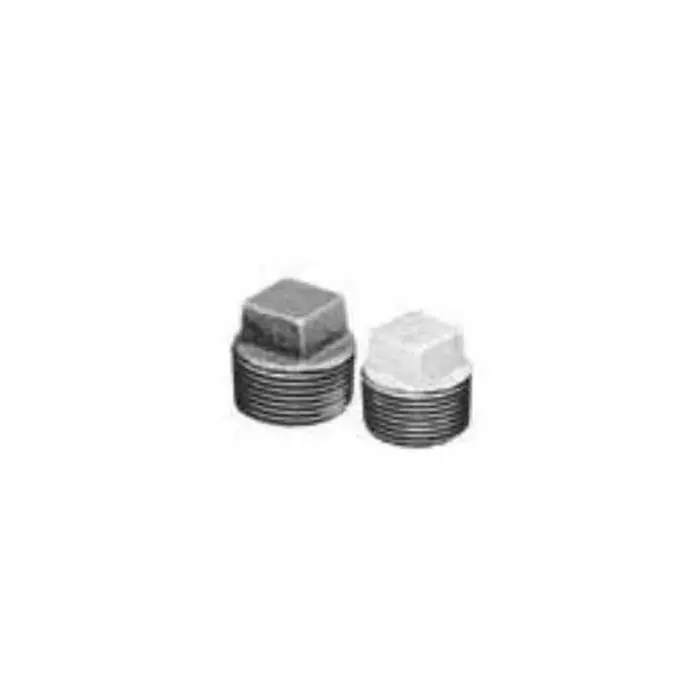 Malleable Fittings ZMGPL05 1 Galvanized Malleable Iron Square Head Plug