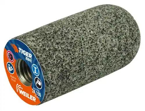 Weiler 68328 Tiger Grinding Plug 1-1/2 in Dia 20 Grit 5/8 in-11 Arbor