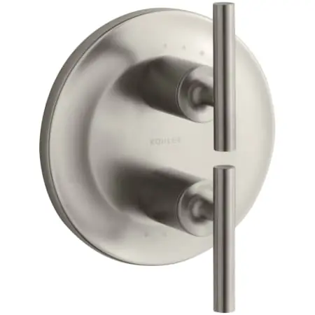KOHLER T14489-4-BN Purist Two Handle Thermostatic Valve Trim in Vibrant Brushed Nickel