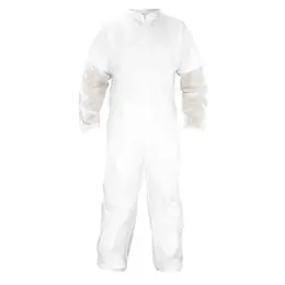 SAS Safety 6843 Disposable Coverall Large Crew Neck White Polypropylene