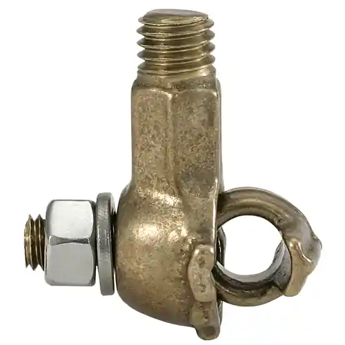 Ilsco TTGC-3 Permaground Bronze Transformer Tank Ground Connector Conductor Range 1-10 Sol 1/2-13 Bolt Size