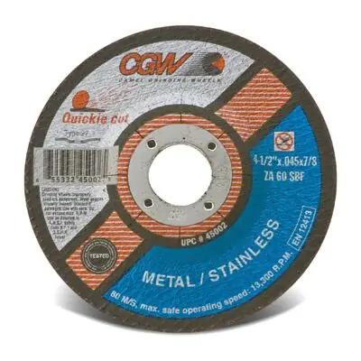 CGW 45141 Quickie Cut General Purpose Thin 4-1/2 in Diameter Replacement MPN