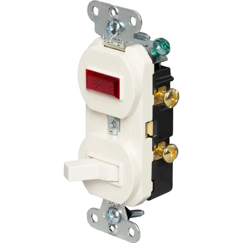 Pass & Seymour 692LAG Single-Pole Combination Switch and Pilot Light, Light Almond