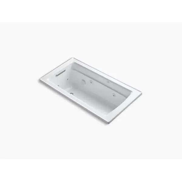 Kohler 1122-H-0 Archer 60 x 32 in. Whirlpool Drop-In Bathtub with Reversible Drain