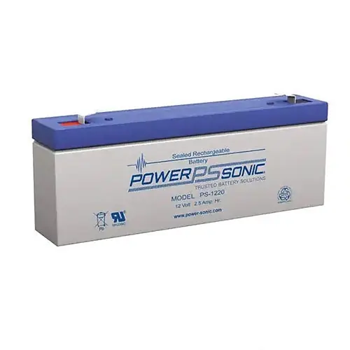 Power Sonic PS-1220 PS Series 12V 2.5Ah Rectangular Rechargeable SLA Battery