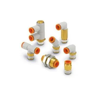 SMC KQ2H11-36AS KQ2 Push-In to Male NPT One Touch Fitting 3/8 x 3/8 in