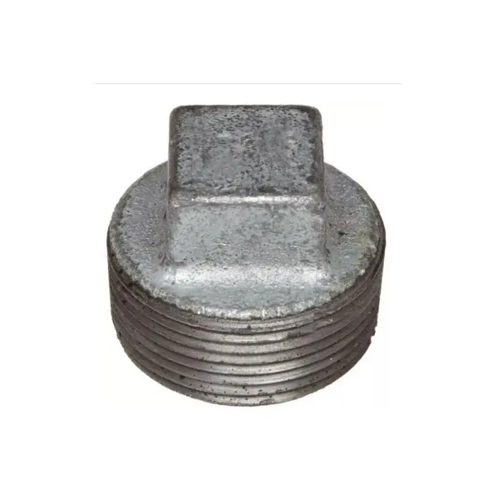 Malleable Fittings ZMGPL11 4 in MPT 150# Global Galvanized Malleable Iron Cored Plug