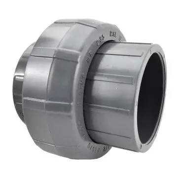 Charlotte 897-020 PVC Schedule 80 8710 Series Union with EPDM O-Ring Seal S x S 8833
