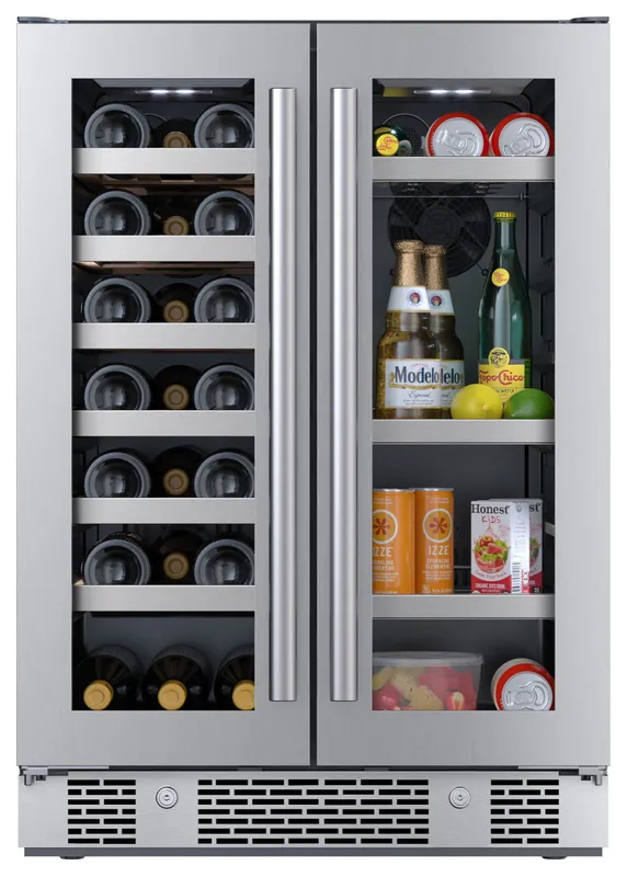 Avallon AWBC242GGFD 21 Bottle Capacity 64 Can Built-In or Free Standing Beverage Cooler