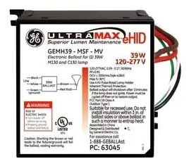 GE GEMH39-MSF-MV 120V BALLAST