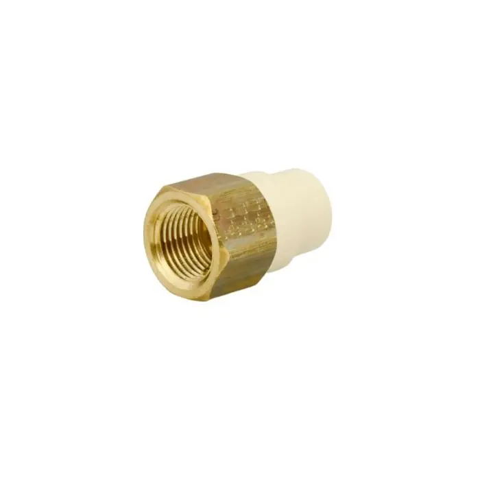 CPVC Fittings CTS2105L 3/4 CTS CPVC Low Lead Brass Threaded Female Adapter
