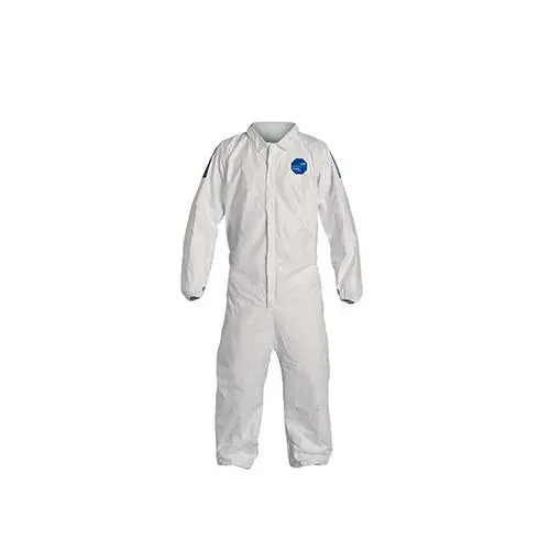 DuPont D14786659 Tyvek 400D Coveralls with Elastic Wrists and Ankles Medium