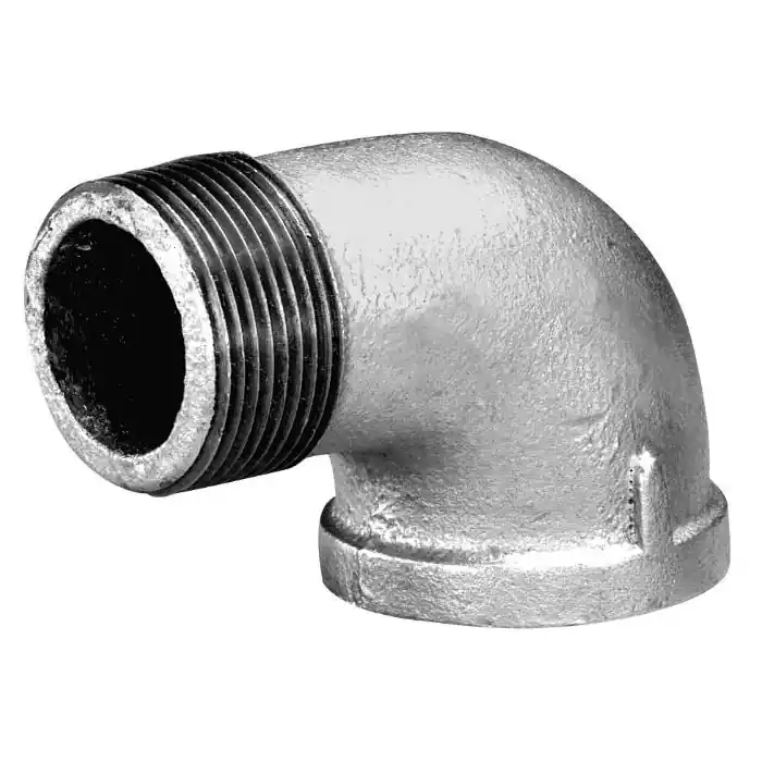 Malleable Fittings ZMGLST9005 Import Malleable Fittings - 1 Galv Mall 90 St Elbow