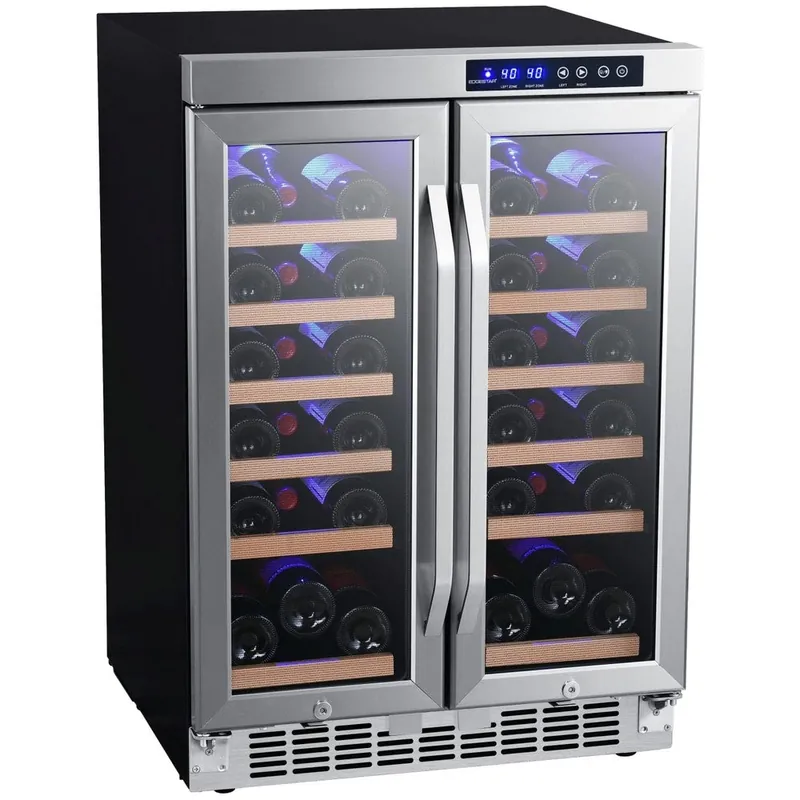 Edgestar CWR362FD Wine Cooler Black Stainless Steel 24