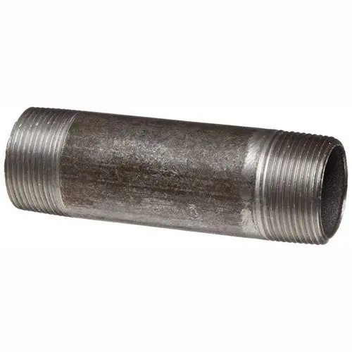 Seminole Tubular Products BNCN 3/8 inch x 2 inch SCH 40 Black Steel Nipple, Threaded x Threaded