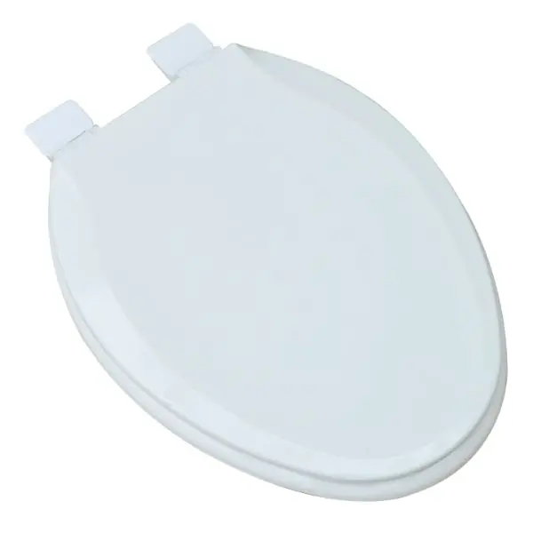 Plumbing Technologies 126-00 PlumbTech Elongated Molded Wood Toilet Seat with Release 'N' Clean Hinge