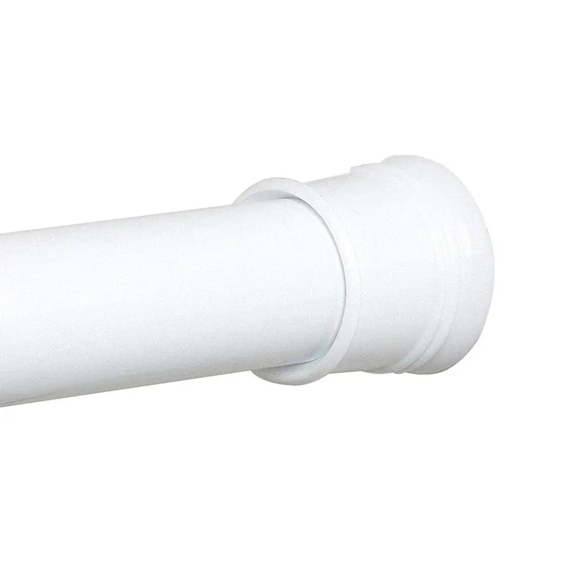 Zenith Home Corp 618WAP Shower Rod White 60in Rod Tension 36in to 60in