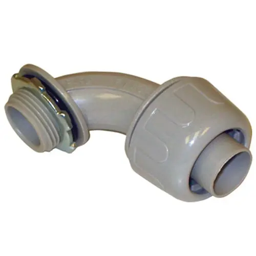 MARS Motors and Armatures 85020 Mars 1/2 inch 90 Deg Bend Gray PVC Liquid-Tight Flexible Non-Metallic Connector