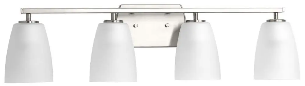 Progress Lighting P300134-009 Leap 31-3/4 x 8-3/8 in. 400W 4-Light Medium E-26 Incandescent Vanity Fixture with Etched Glass