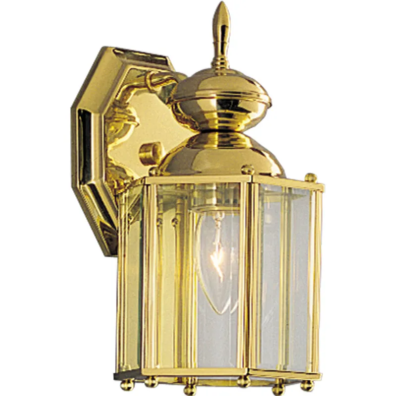 Progress Lighting P5756-10 BrassGUARD 1-Light Wall Lantern PB