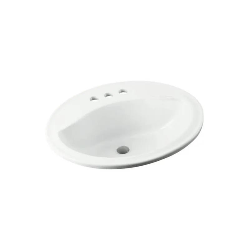Kohler P442004-0 Lavatory Sink 20X17 3H 4CC DI OVAL VC LAV